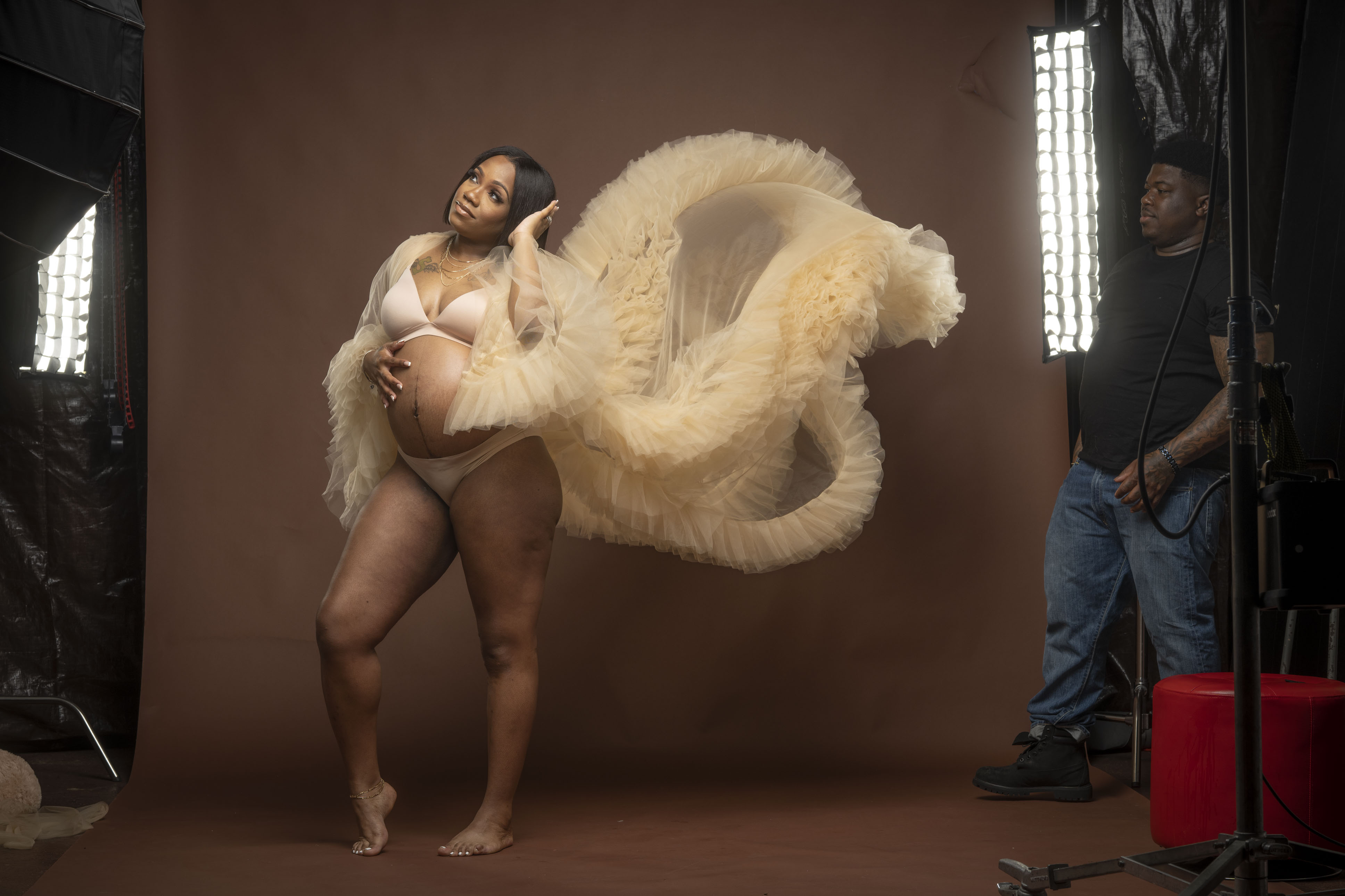 Raw image, Maternity photo shoot that we transformed into a beautiful composite